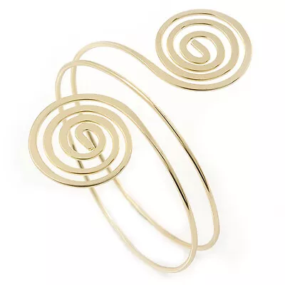 Swirl Upper Arm Armlet Bracelet In Gold Plating - 28cm L • £16.99