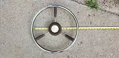 Vintage Boat Steering Wheel Metal Wood Chris Craft Fiberglass Glastron Ratrod  • $29.95