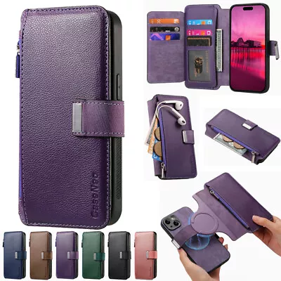 For OPPO A98 A78 A74 A53 A52 A17 AX5s MagSafe Magnetic Leather Wallet Case Cover • $22.99