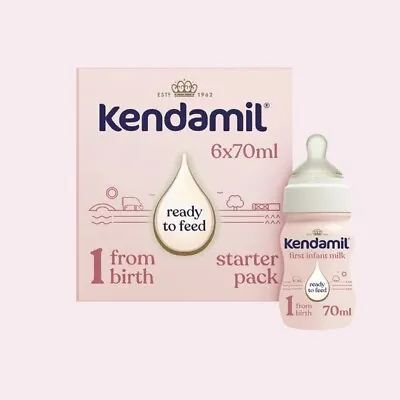 Kendamil Classic Ready To Feed Starter Pack (0-3 Months) 70ml - 6 Pack • £17.75