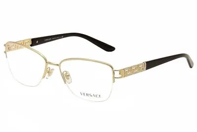 Versace Eyeglasses VE 1220B 1220/B 1002 Gold/Black Half Rim Optical Frame 52mm • $139.99