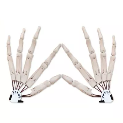 Halloween Articulated Fingers Cosplay Gear Scarry Fake Fingers Skeleton Hands • £10.67