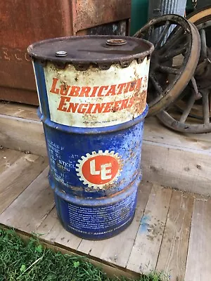 16 Gallon Oil Gas Drum Lubrication Engineers  Grease Garage Trash Can Gas Garage • $148.75