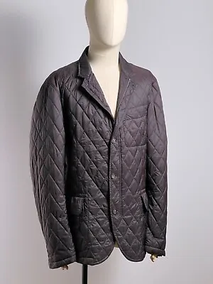 HACKETT Kinloch Quilt Jacket Mens Size XXL 2XL Brown Blazer Sport Coat Full Zip • $90.30