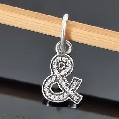 Pandora Alphabet Letter AND & CZ Ampersand Silver Dangle Charm 791305 Free Post • $30