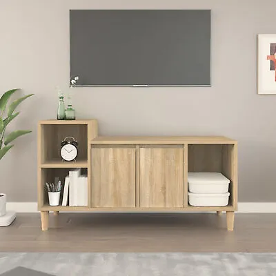 TV Cabinet Sonoma Oak 100x35x55  Engineered Wood M0S4 • £95.69