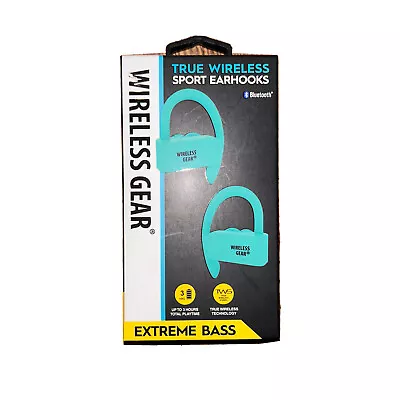 Sport Bluetooth Headset Blue Wireless Earbud Stereo Headphone Ear Hook BillBoard • $9.30