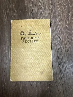 Mary Dunbar's Favorite Recipes Jewel Tea 1939 Cookbook • $4