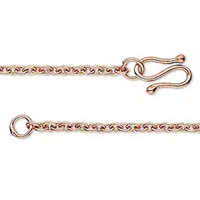 Copper Necklace Antiqued Cable Chain 18 Inch Steampunk 2.5mm Links Jewelry • $14.20