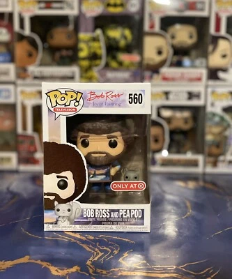 £49 • Buy Funko Pop! #560 Bob Ross & Pea Pod - Target Exclusive - Vaulted & Rare!