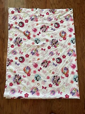 Disney Junior Minnie Mouse Flat Sheet For Toddler Bed Polyester • $19.95