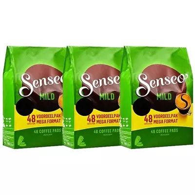 3 X DOUWE EGBERTS SENSEO Mild COFFEE PODS 144 PADS -Pads BBE: 15/12/2023 • £16.99