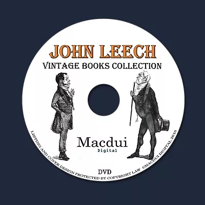 John Leech Vintage Books Collection 10 PDF E-Books On 1 DVD CaricaturistArtist • £5.49