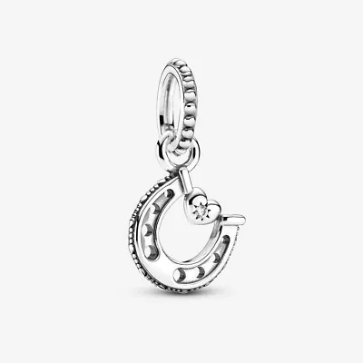 New Genuine Authentic Pandora Good Luck Horseshoe Dangle Charm 799157C01 • £23.99