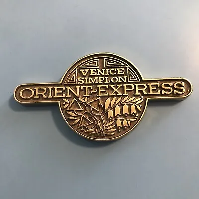 Venice Simplon Orient Express Solid Brass Badge Emblem Paperweight Felt Backing • $150