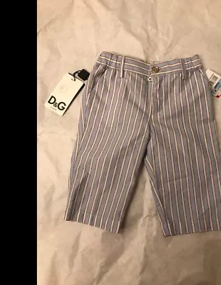 BNWT Dolce Gabbana Junior Baby Boys Trousers With Logo Tape Size 3/6 Months • $79.99