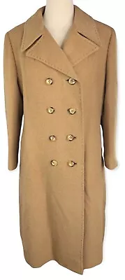 $84.97 • Buy Vintage 1970’s Women’s 100% Camel Hair Coat Double Breasted Satin Lined