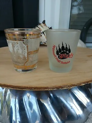 $7.50 • Buy Bar Shot Glasses 2x Whiskey KINGS Dominion, VA. Vodka Vintage Glass Empty