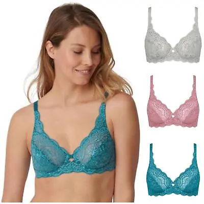 £24 • Buy Triumph Amourette 300 Bra 10166797 Non-Padded Full Cup Lace Bras Womens Lingerie