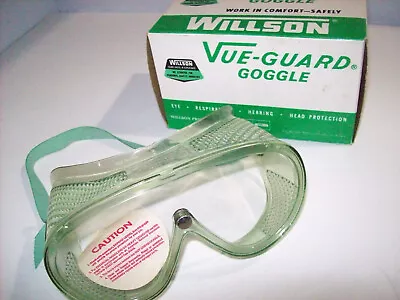 Vintage WILLSON 301 VUE-GUARD SAFETY GOGGLES Boxed New Old Stock MINT • $28