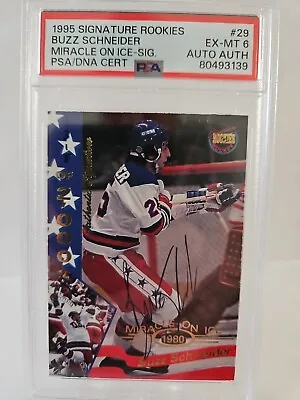 1995 Signature Miracle On Ice 1980  1380/2000 Buzz Schneider Auto PSA/DNA • $140