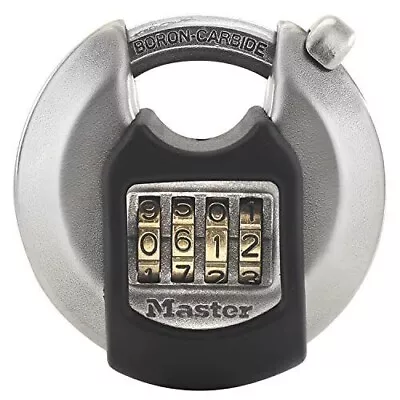 MASTER LOCK Heavy Duty Padlock Combination Stainless Steel Outdoor 70MM M40EU. • £13.99