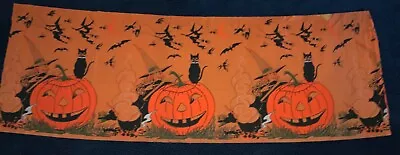 Vintage Halloween Crepe Paper - Witches Black Cats Jack O’lanterns • $550