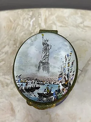 $45 • Buy VTG Crummles & Co Trinket Box England Statue Of Liberty