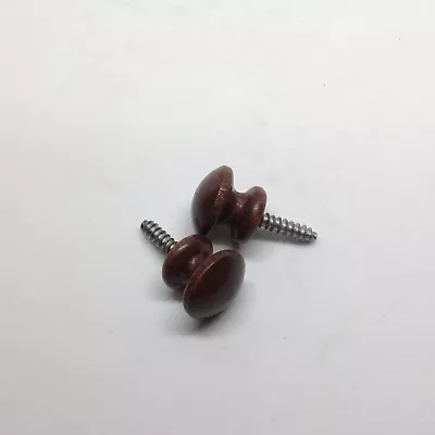 Small Piano Fallboard/Key Cover/Desk/Cabinet Knobs 1 Pair Wood Brown Mahogany • $6.24