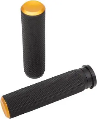 Arlen Ness Knurled Fusion Grips Black/Gold 1  TBW • $65.28