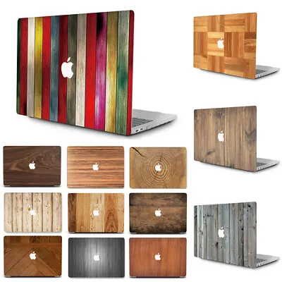 Wood Grain Hard Shell Cover For 2009-2023 Macbook Pro 13 14 16 A2338 A2779 A2780 • £14.39