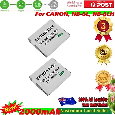 2x Battery For Canon NB-6L PowerShot SX610 HS SX240 SX500 SX260 S95 SX280 SX270 • $19.98