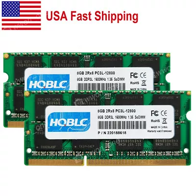 USA 16GB 2x8GB PC3L-12800 RAM For Apple MacBook Pro 13-Inch Core I5 2.5 Mid-2012 • $29.99