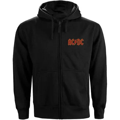 AC/DC Red Logo Angus Young Brian Johnson Official Hoodie Hooded Top • £40.32