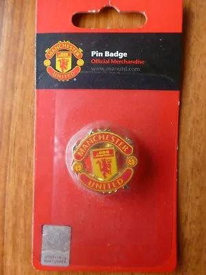 Classic Gold/red Manchester United Man Utd Small Emblem Crest Enamel Pin Badge • £6