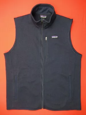 Patagonia Fleece Better Sweater Full Zip Vest 25882 Navy Blue Mens XL • $15
