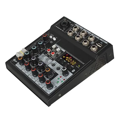 TG502 Audio Mixer 4 Channel Bluetooth Mixer USB Professional Karaoke DJ 48V • £45.48