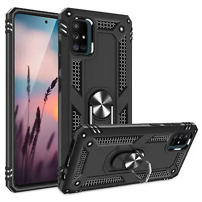 For Samsung Galaxy A51 5G Ring Case Magnetic Support Metal Stand +Tempered Glass • $7.73