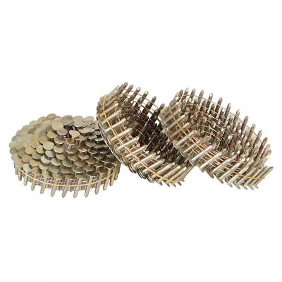 7200Pcs 7/8  × 0.12  Galvanized Coil Roofing Nails 3/8  Head Diameter 15 Degree • $58.58