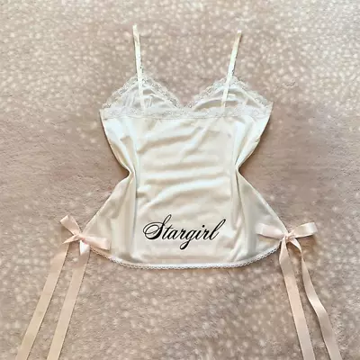 Stargirl Slip Lace Top Coquette Lana Del Rey Ribbon TikTok Viral Kali Uchis • £50