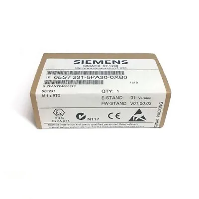 New Siemens 6ES7231-5PA30-0XB0 1231RTD 6ES72315PA300XB0 S7-1200 Analog Input • $124.42