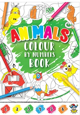 2 ANIMALS COLOUR BY NUMBERS BOOKS - COLOURING - Wild Junglebirds -girls / Boys • £2.60