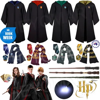 Hogwarts Harry Potter Gryffindor Slytherin Robe Tie Wand Scarf Costume BOOK WEEK • $26.69