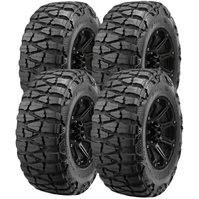 (QTY 4) 35x12.50R17LT Nitto Mud Grappler 125P Load Range E Black Wall Tires • $1615.96