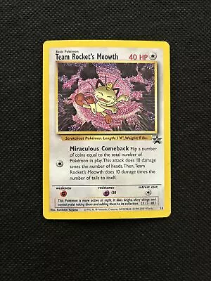 Pokémon Team Rocket's Meowth #18 Black Star Movie Promo Rare 🚀 - Mint • $6.99