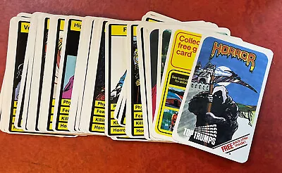 WADDINGTONS TOP TRUMPS HORROR 70S/80S 32 Playing Cards + 4 Very Gd Cond Full Set • £40