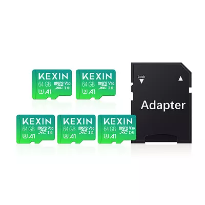 Kexin Micro SD Card Memory 64GB 5 Pack Extreme Ultra TF Cards Ultra SDXC TF Card • $18.45