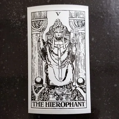 ♆ Hierophant Tarot 4 X 2.5  Waterproof Vinyl Sticker [💪 HQ Durability!] Decal • $5.16