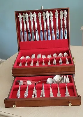 $1350 • Buy 1847 Rogers Bros RENAISSANCE Silver Plated 7 Pc Place Setting Silverware For 12+