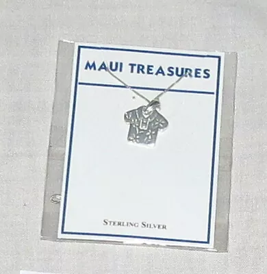 Maui Treasures Silver Pendant Shirt Necklace NEW • $14.99